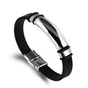 🍏50% OFF/3+...Unisex Silicone Bracelet (Black)